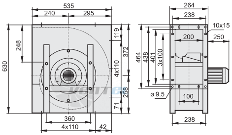 Rosenberg EHND 315-2 R - описание, технические характеристики, графики